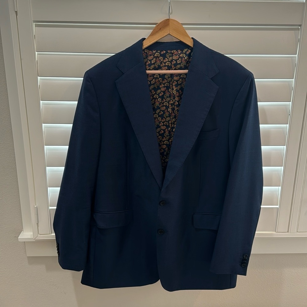 Custom Tweeds 2 piece blue suit